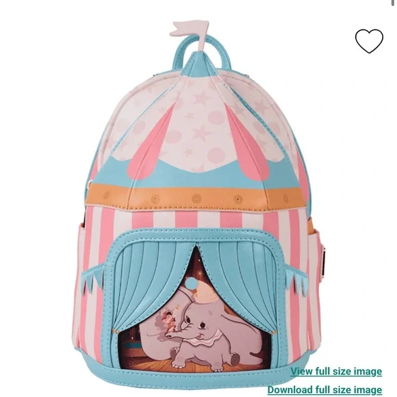 Loungefly Dumbo Exclusive Circus Tent Light Up Mini Backpack & Wallet - Picture 2 of 12